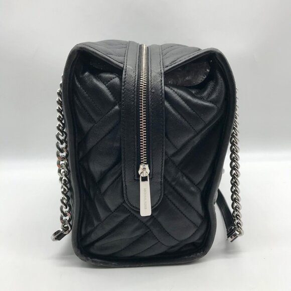 Michael Kors Black Quilted Leather Kathy Shoulder Bag - Picture 3 of 10